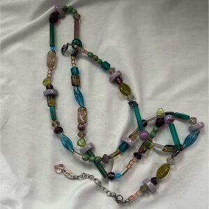 Sabika long multi stone necklace